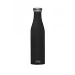 Butelka termiczna stalowa (pojemno: 750 ml), czarna matowa - Lu...