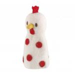 Ogrzewacz na jajko, owcza wena (wys. 13 cm) kurczak - Lana - Cil...