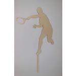 Topper ze sklejki, tenisista (wysoko: 15 cm)  - Mill Art