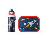 Lunchbox z bidonem, zestaw dziecicy kosmiczna rakieta - Set Camp...