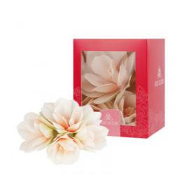 Dekoracje waflowe magnolia, biaa (6 szt.) - Rose Decor