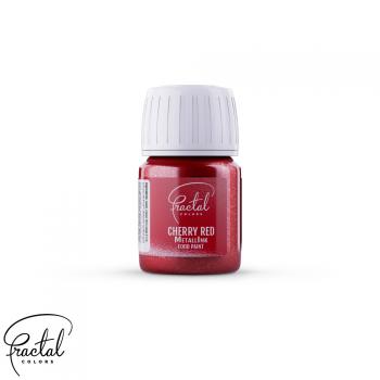 Barwnik spoywczy metaliczny do malowania, winiowa czerwie (30 ml) Cherry Red - MetalInk - Fractal Colors