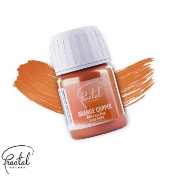Barwnik spoywczy metaliczny do malowania, pomaraczowa mied (30 ml) Orange Copper - MetalInk  - Fractal Colors