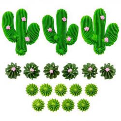 Figurki cukrowe kaktusy i sukulenty - Slado